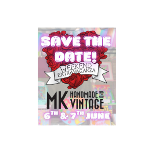 Promotional poster for a weekend event with red roses and text overlay.