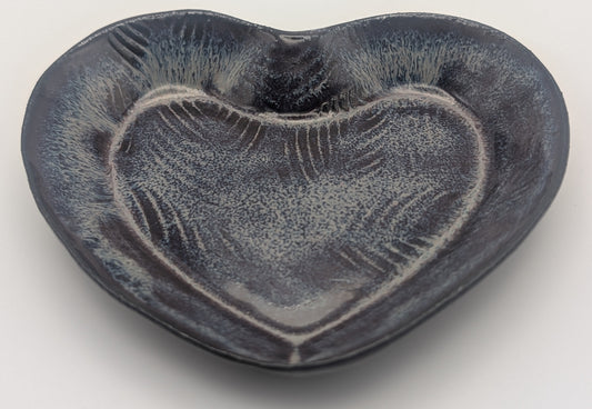 Medium flower print heart dish - Kimchi