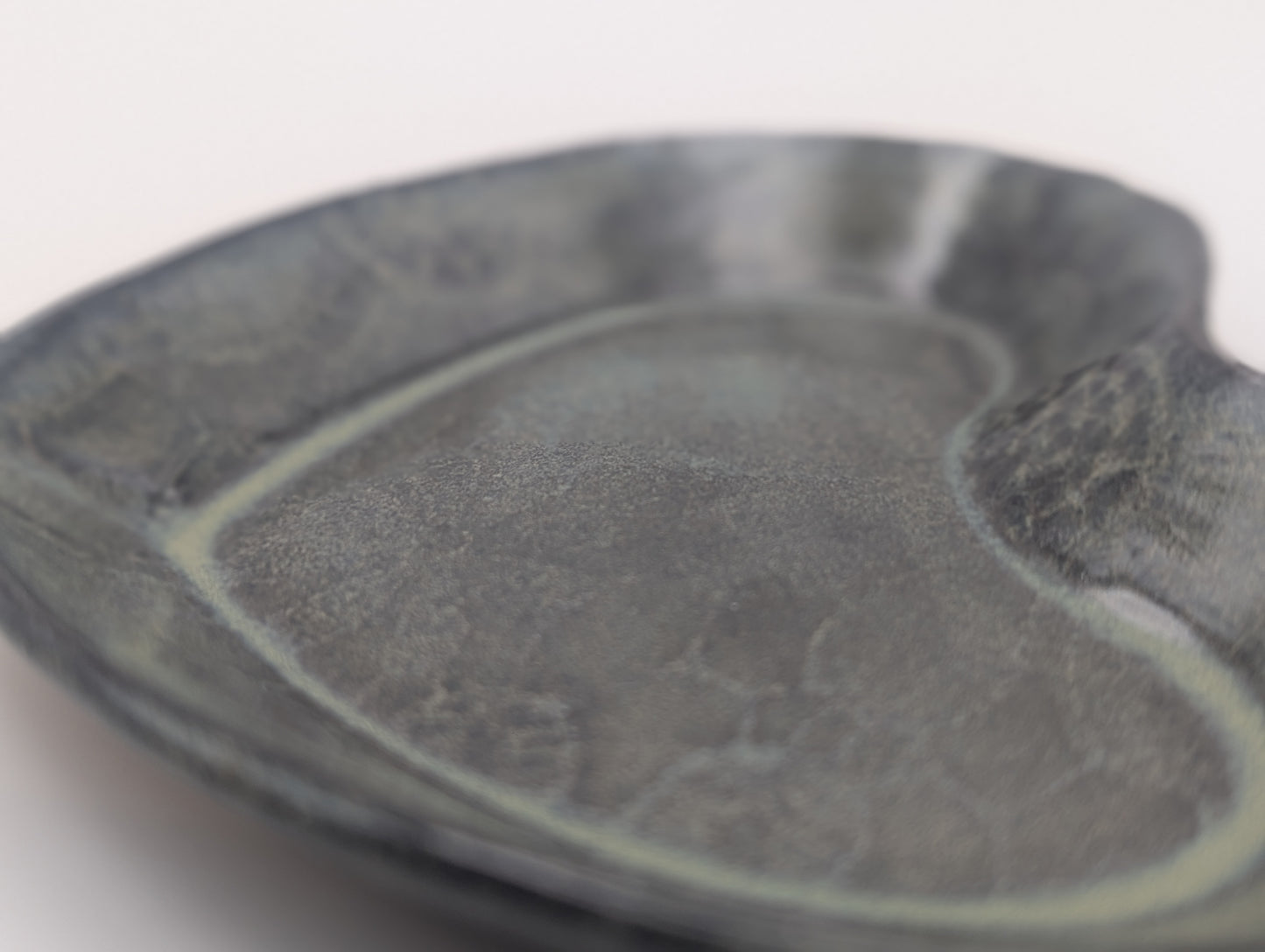 Small flower print heart dish -