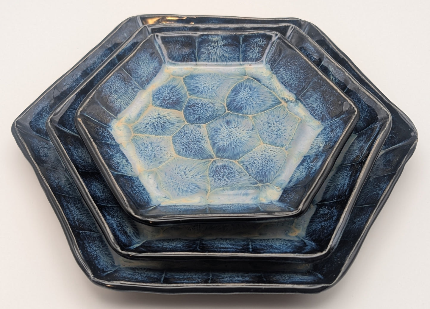 Large Frozen Pond Hexagonal Dish