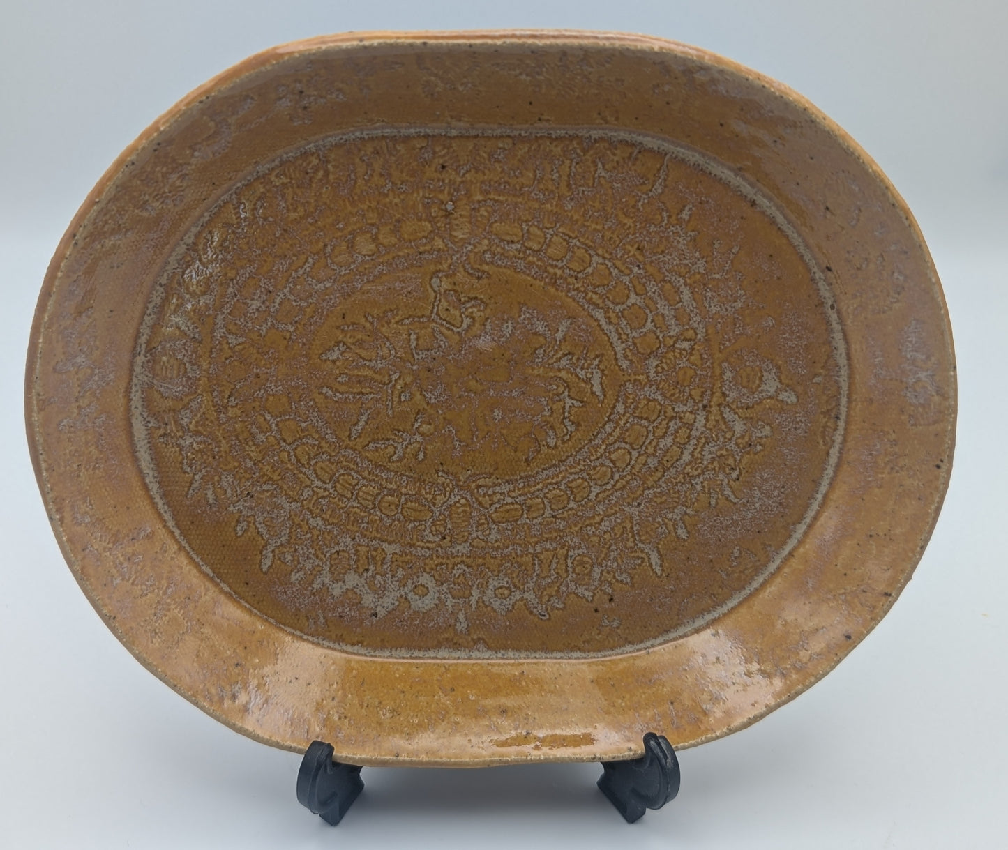 Medium Oval Print Dish Tiger's Eye